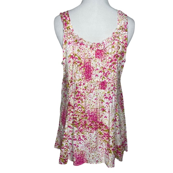 Anthropologie Maeve Bretta Gathered Swing Tank Top Floral - Picture 8 of 12